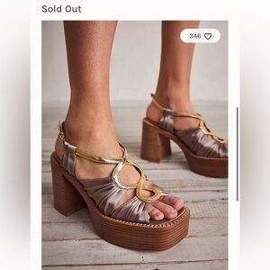 Free People Jenny Block Platform Sandals By Jeffrey Campbell sz 8